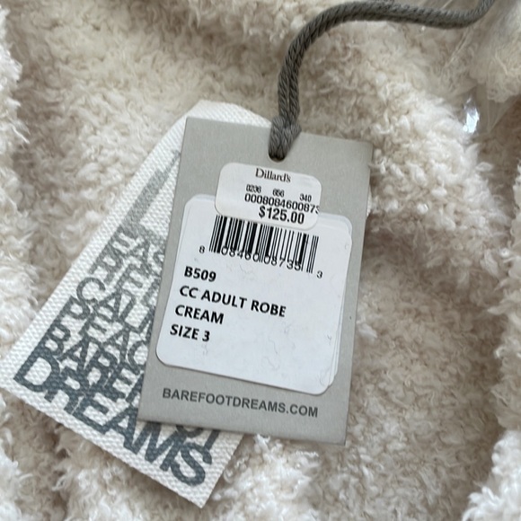BAREFOOT Dreams Size 3 Cozychic Cream Size 3 Robe, NWT - Picture 7 of 9